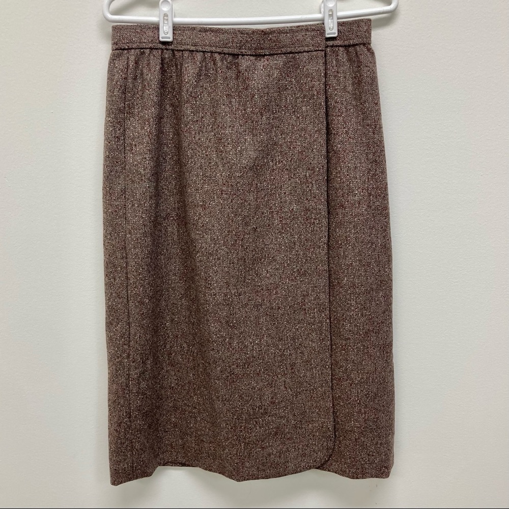 Oscar de la Renta vintage size 14 soft tweed skirt